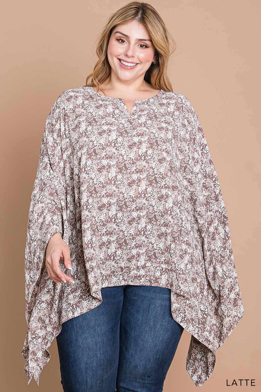Abstract Floral Printed Blouse