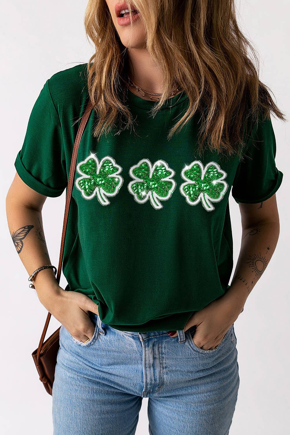 Clover Sequined T Shirt