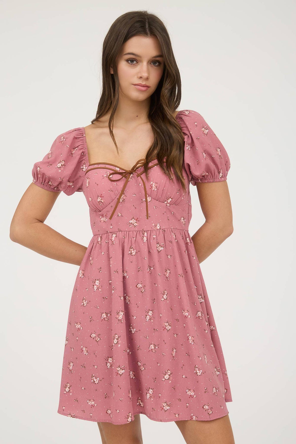 Sweetheart Tie Mini Dress