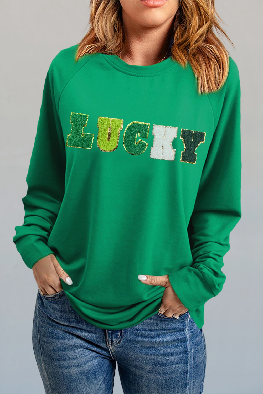 St. Patricks Chenille Graphic Sweatshirt