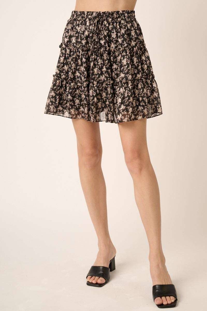 Floral Mini Skirt