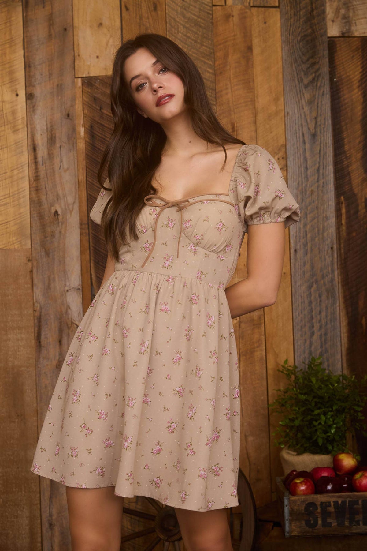 Sweetheart Tie Mini Dress