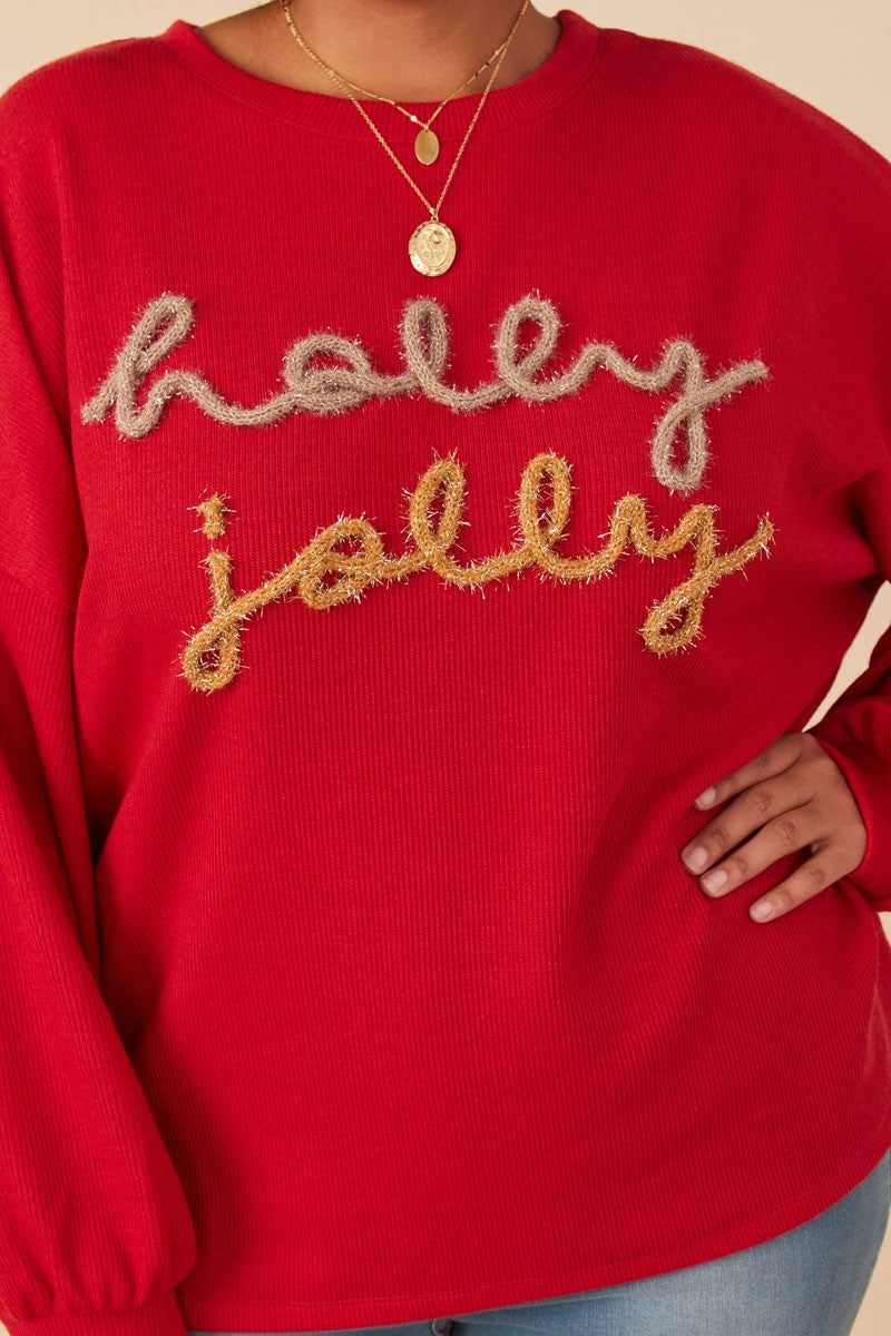 Holly Jolly Tinsel Top