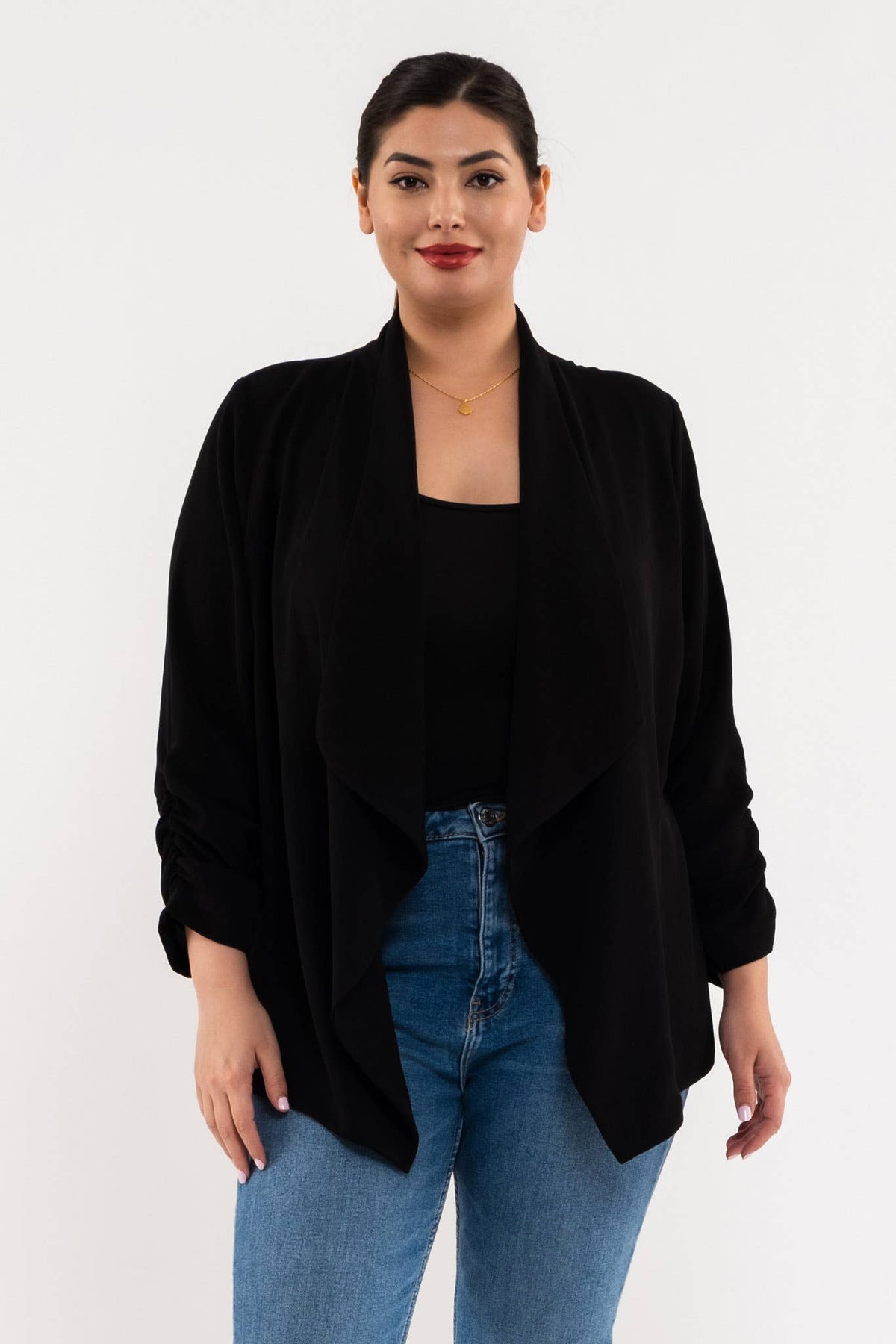 Plus Ruched Blazer