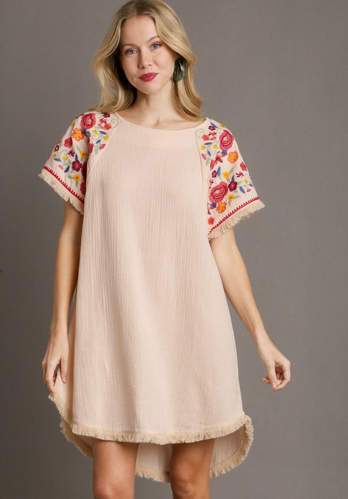 Frayed Gauze Dress