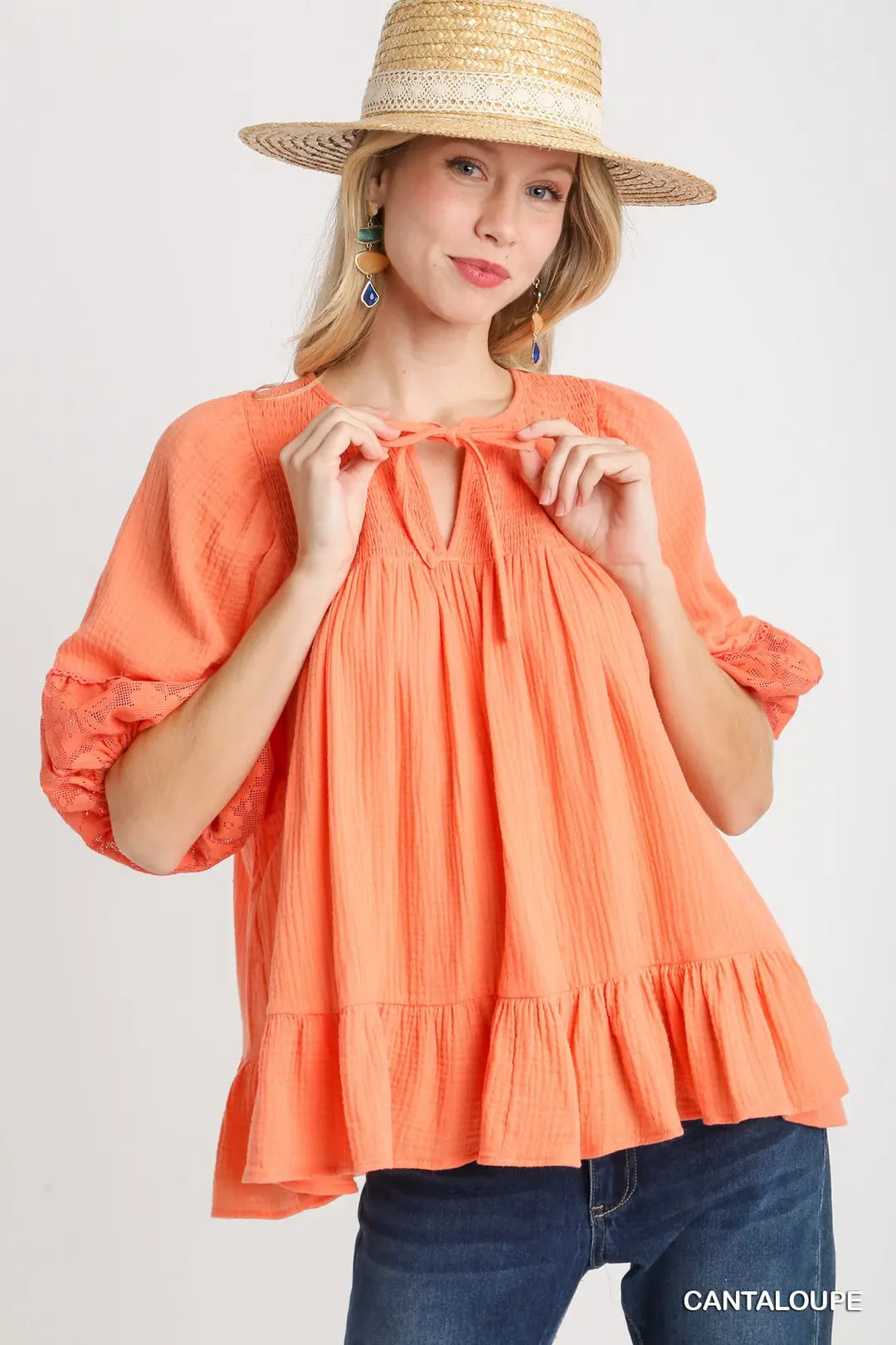 Cotton Gauze Baby Doll Top