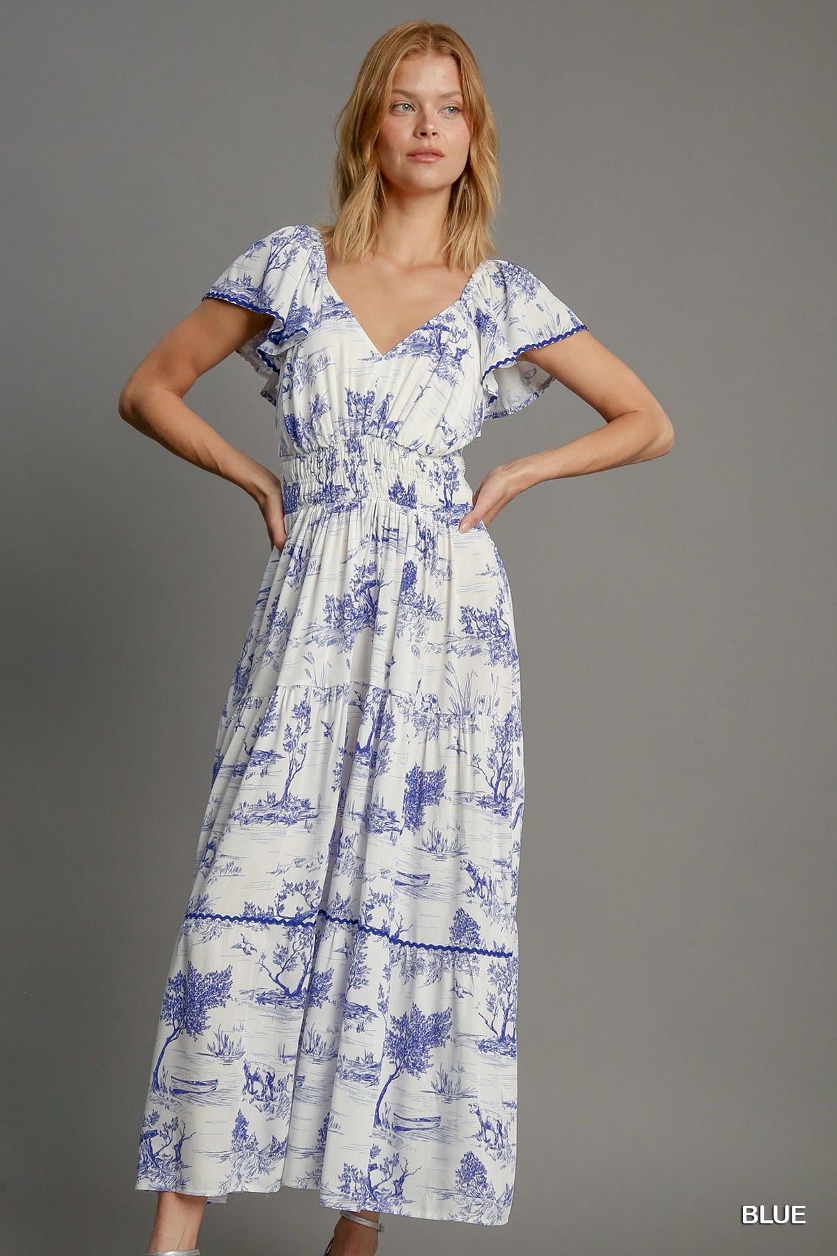 Blue & White Animal Dress