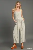 Oatmeal Bow Jumpsuit