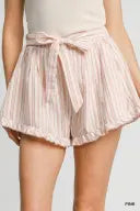 Pin Striped Pink and Cream Shorts