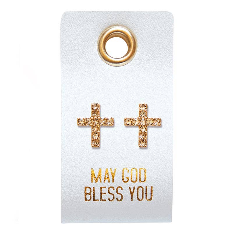 Straight Cross Stud Earrings