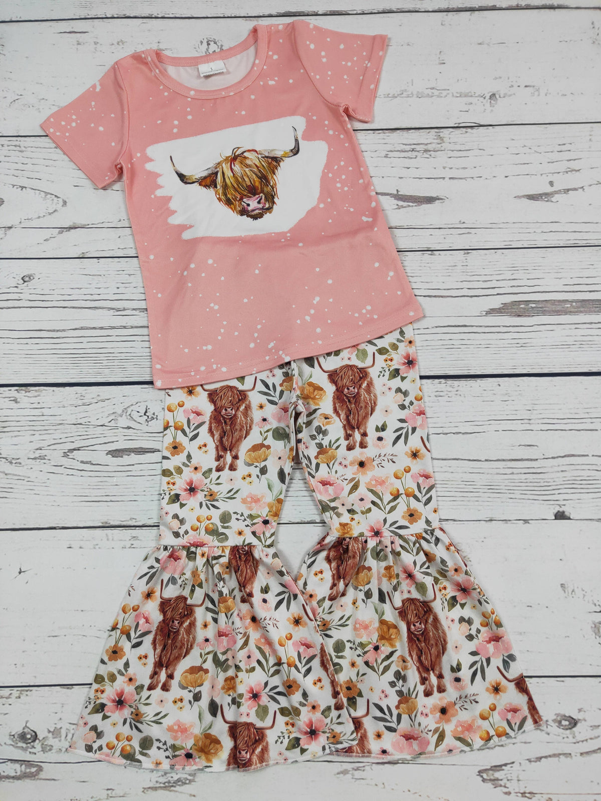 Floral Cows Baby Set