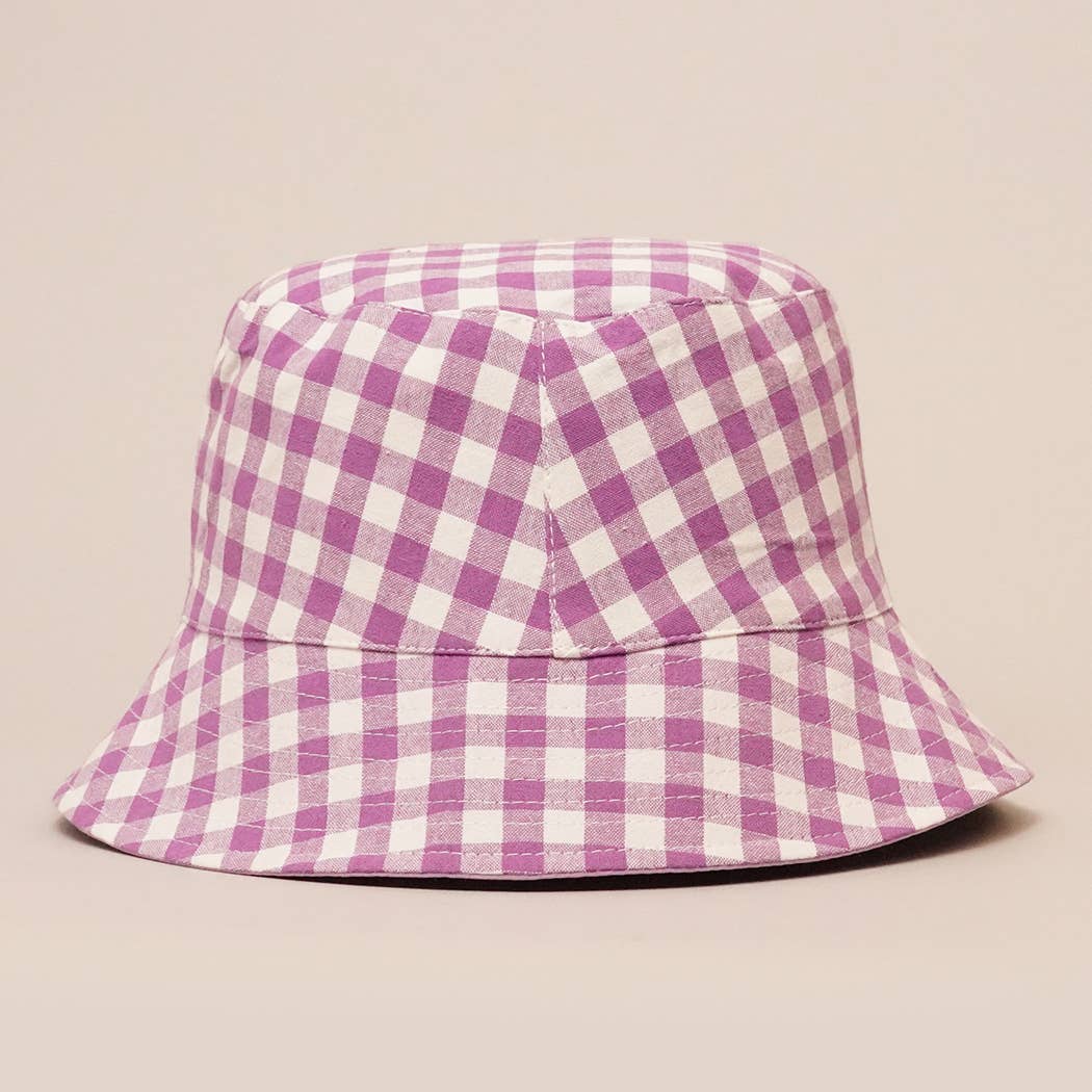 Gingham Reversible Bucket Hat
