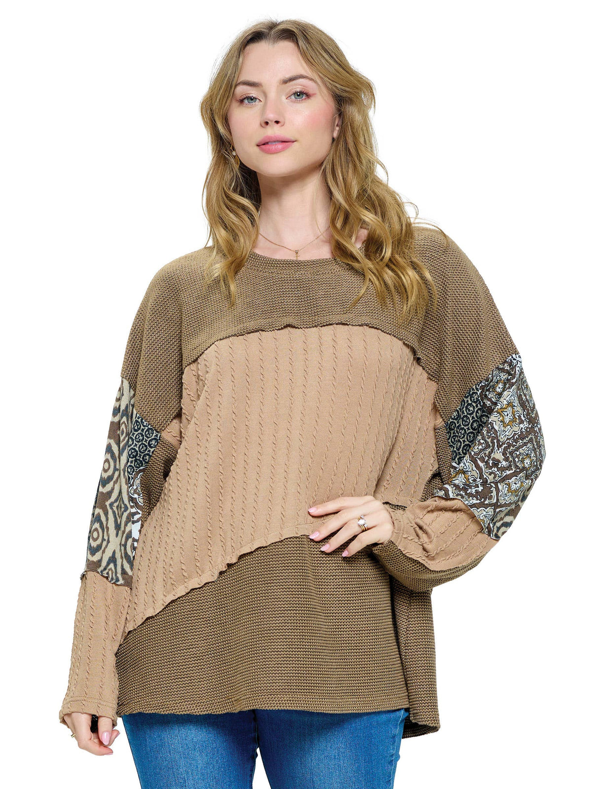 Boho Patchwork Sweater