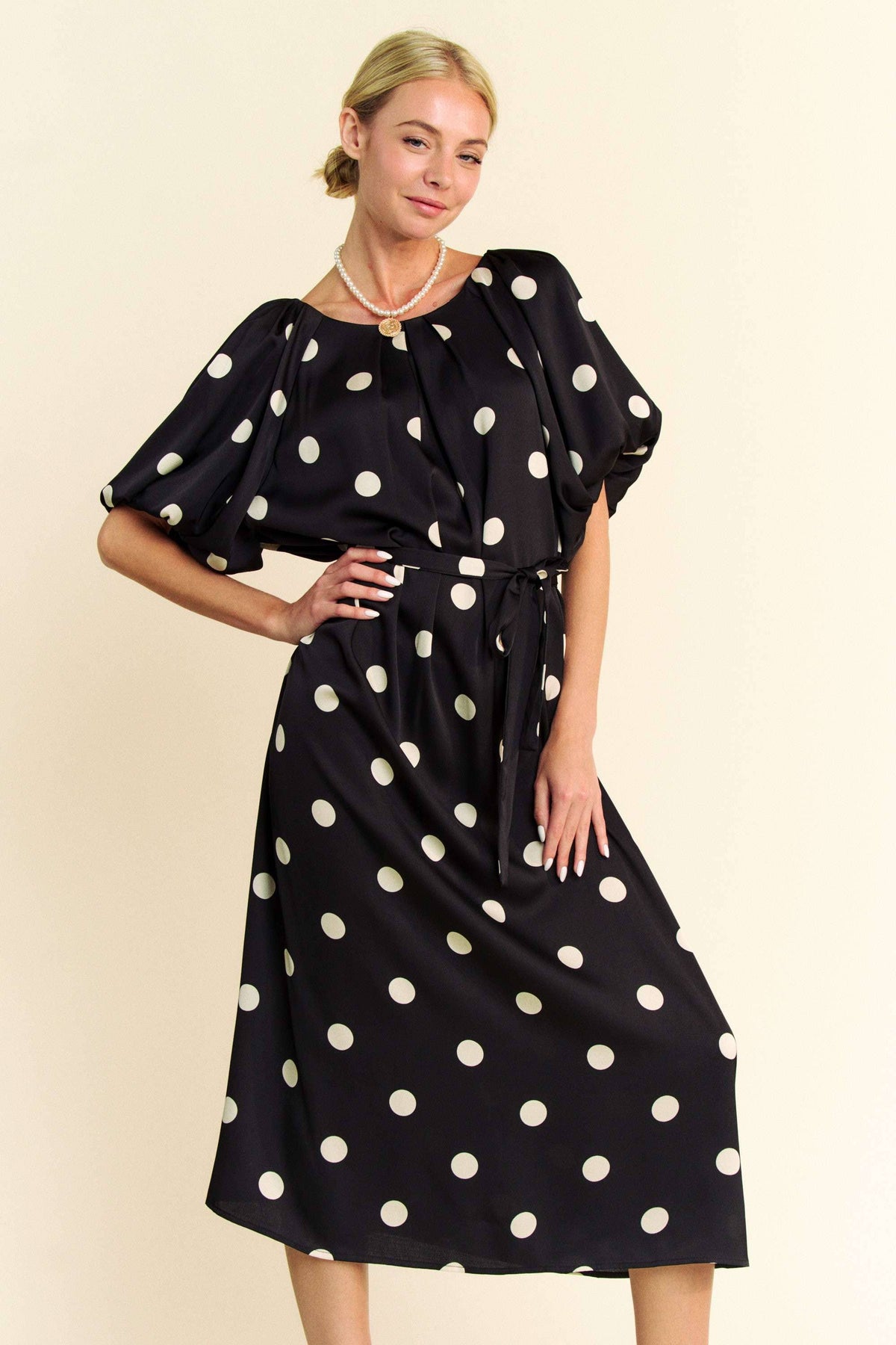 Polka Dot Midi Dress