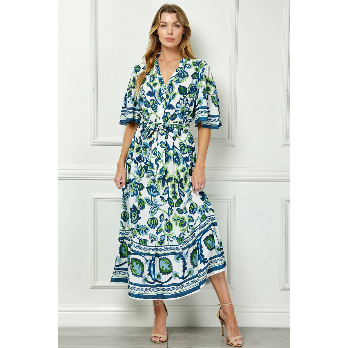 Boho Bloom Midi Dress