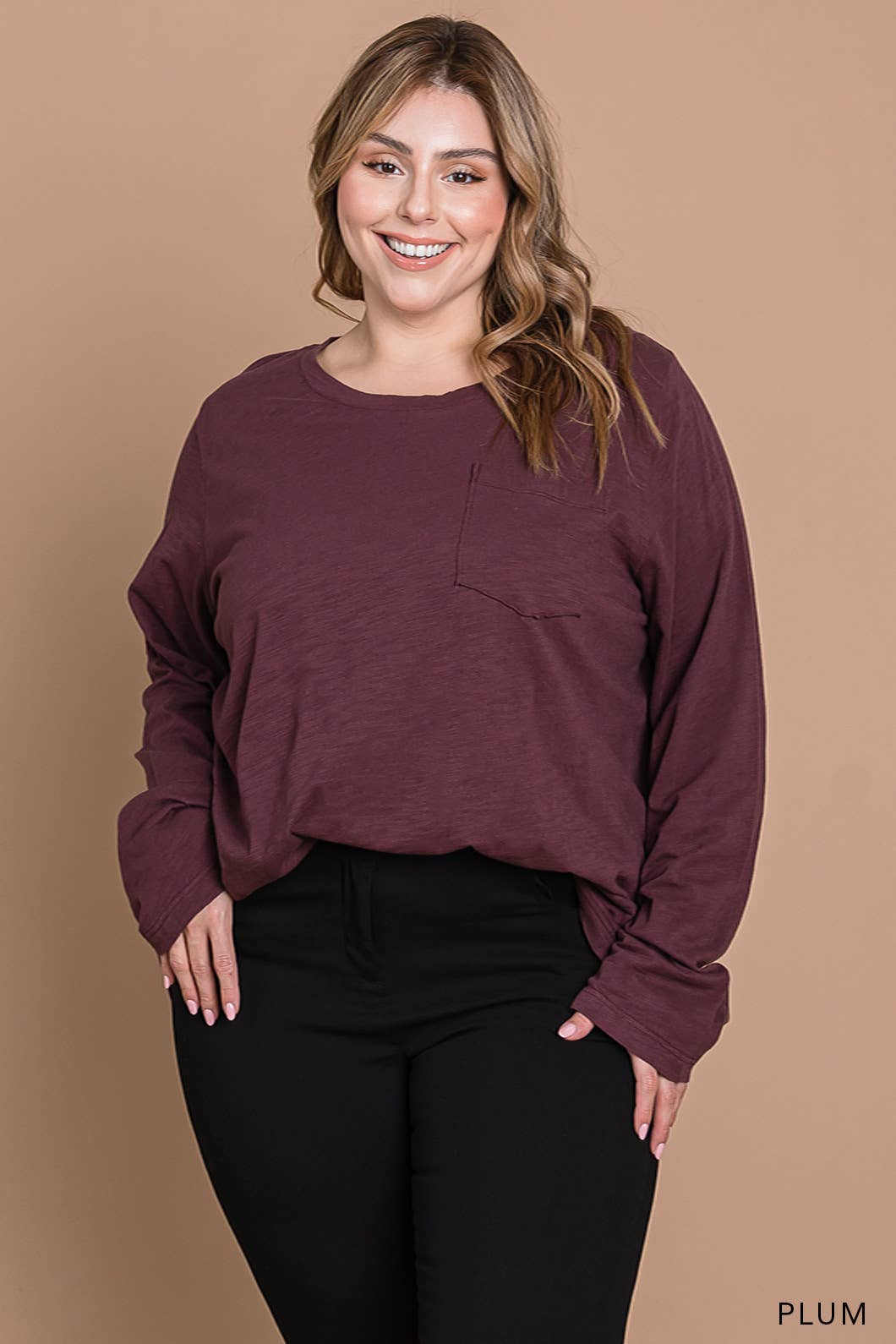 Curvy Chic Cotton Slub Top