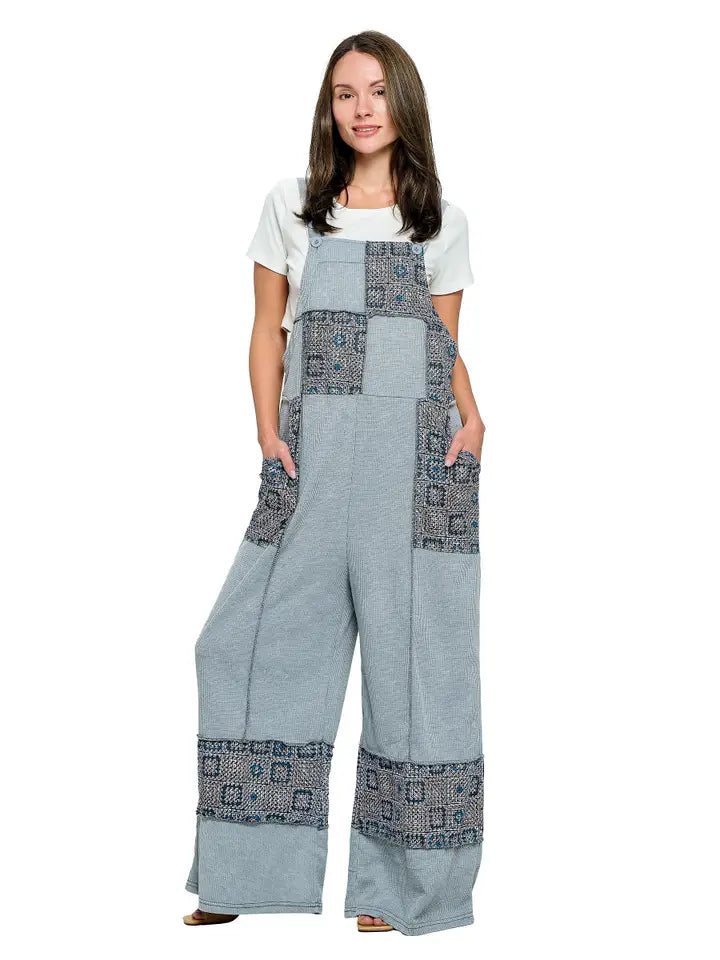 Patchwork Waffle Knit