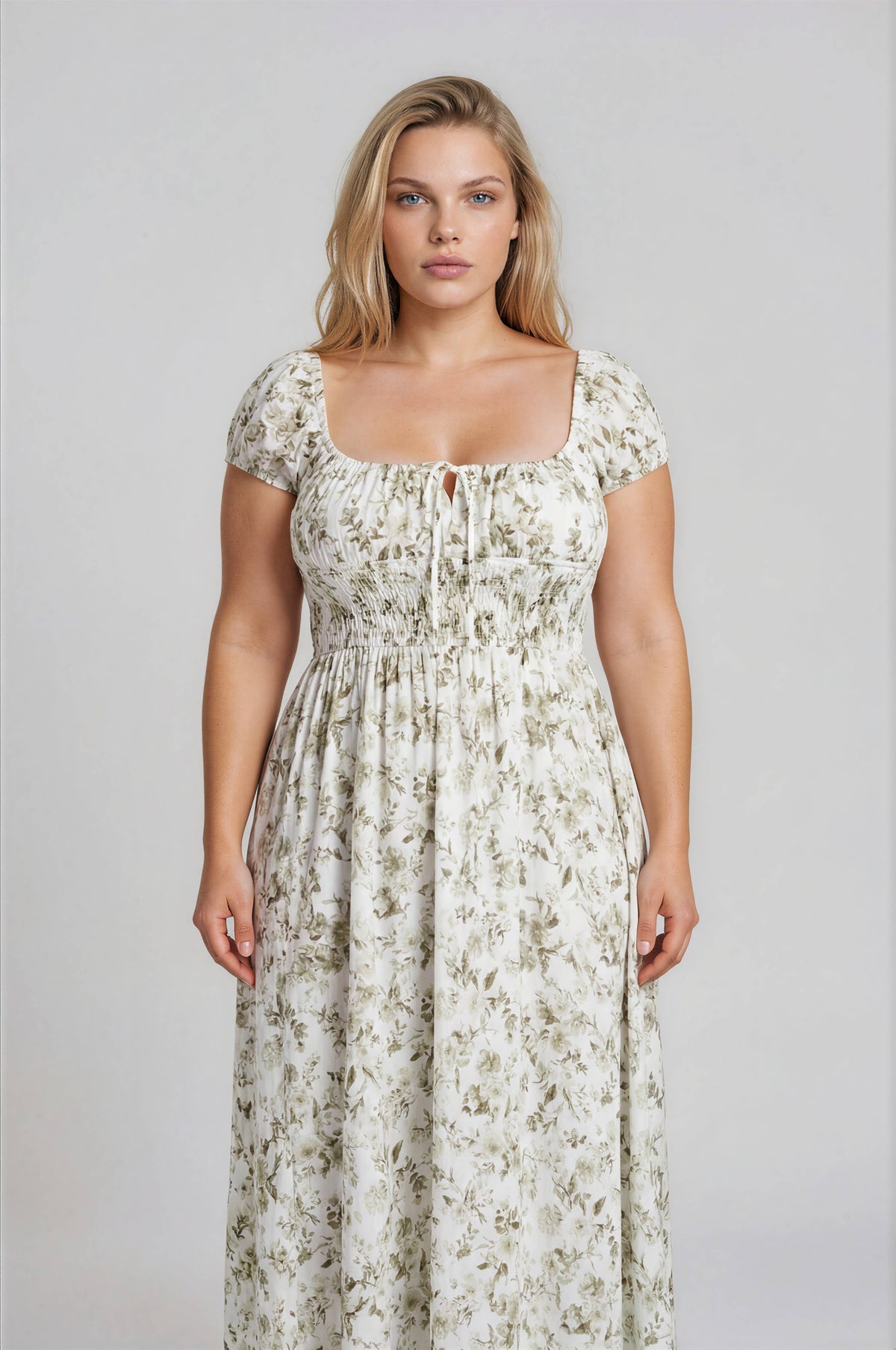 Plus Floral Toile Dress