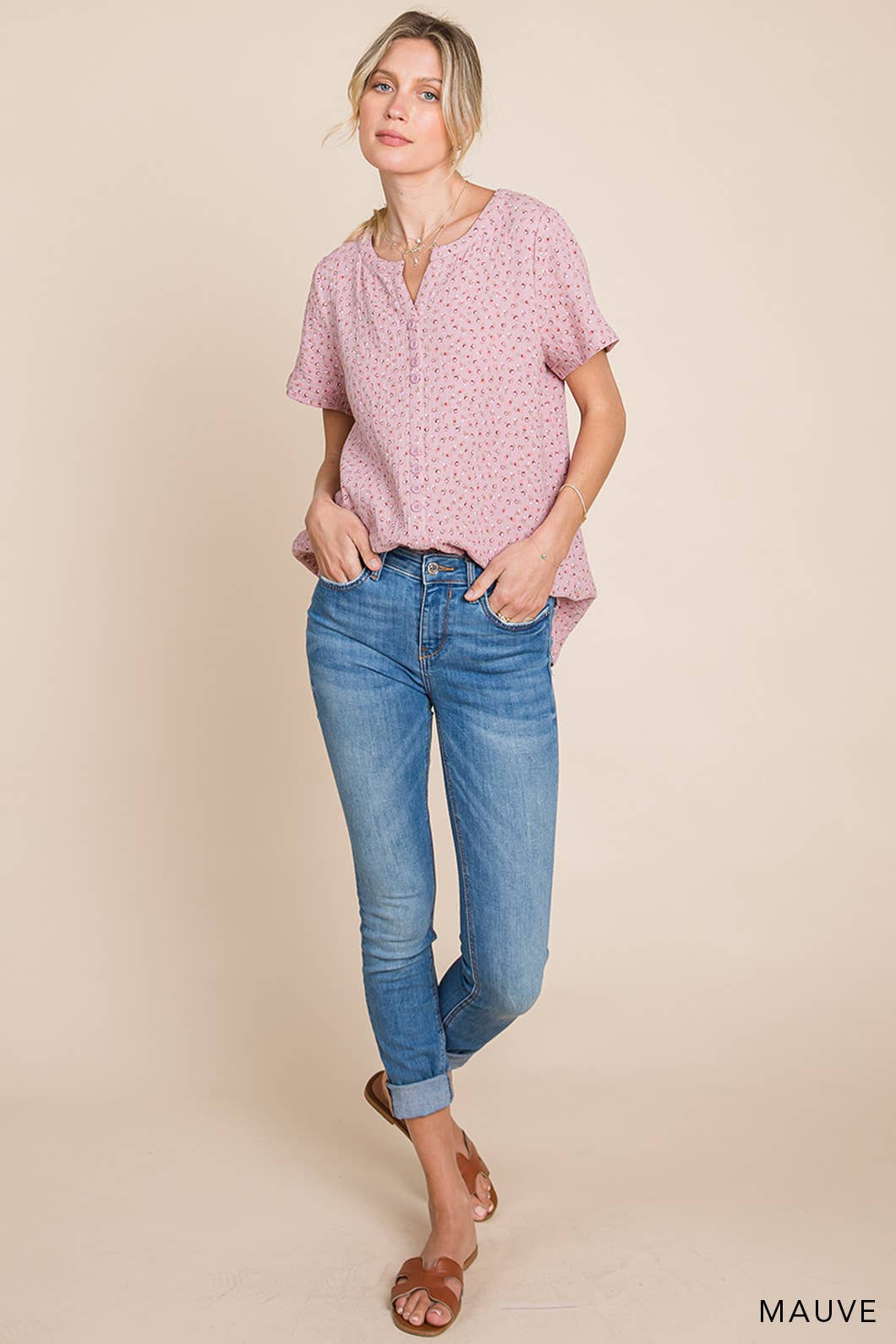 Floral Print Gauze Shirt