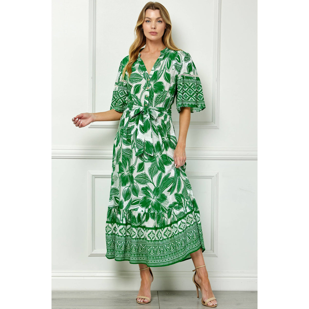 Floral Peasant Dress