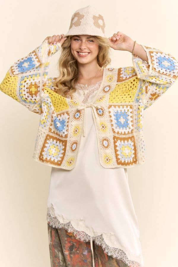 Granny Square Crochet Cardigan