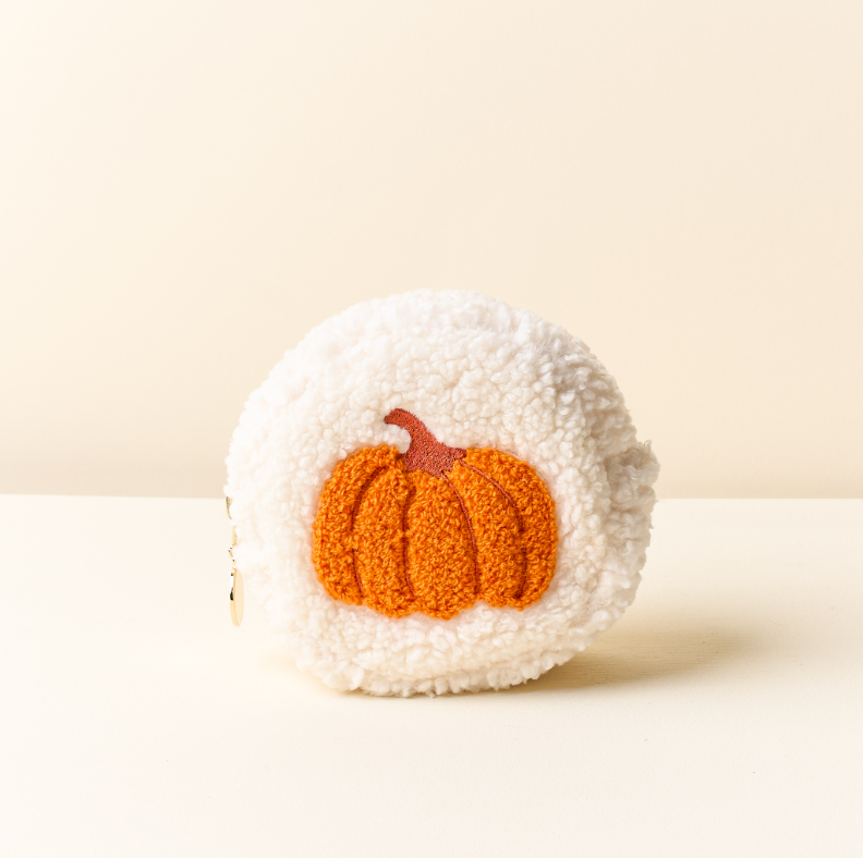 Circle Pumpkin Teddy Pouch