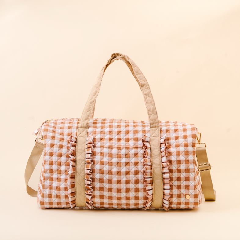 Maple Gingham Weekender Bag