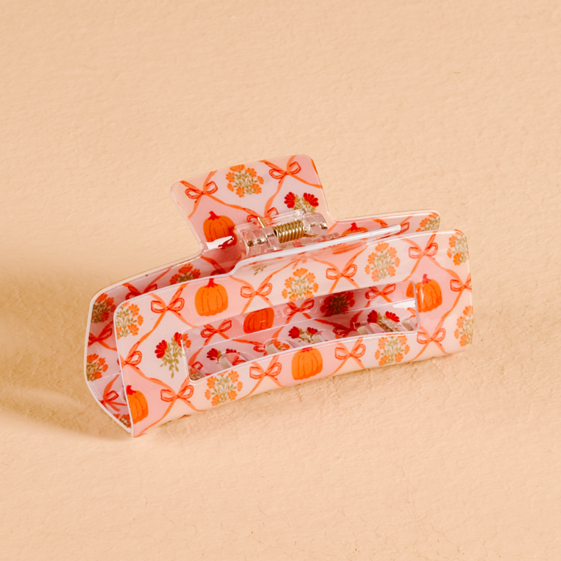 Patchwork Pumpkins Claw Clip