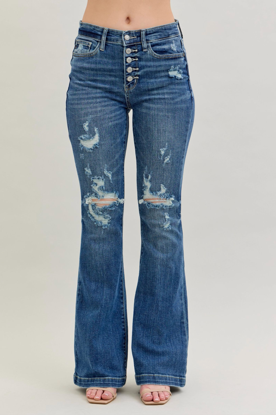 5 Button Mid-Rise JB Jeans