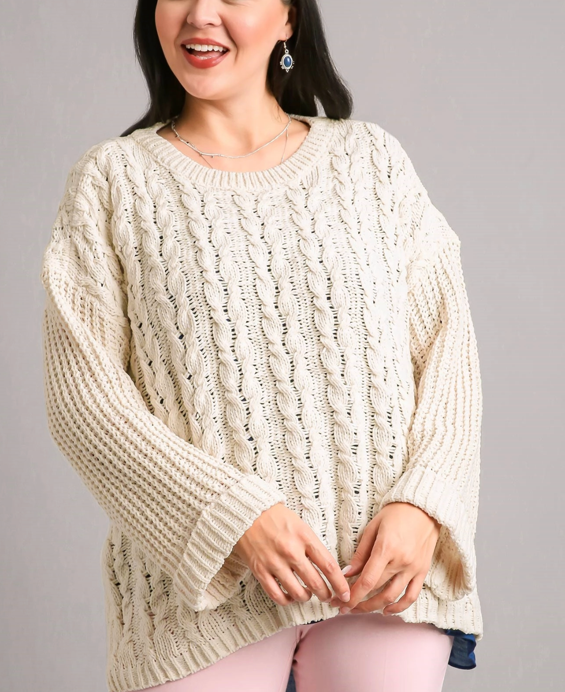 Plus Cable Knit Sweater
