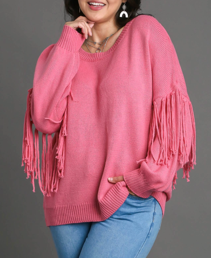 Fringe Sleeve Sweater