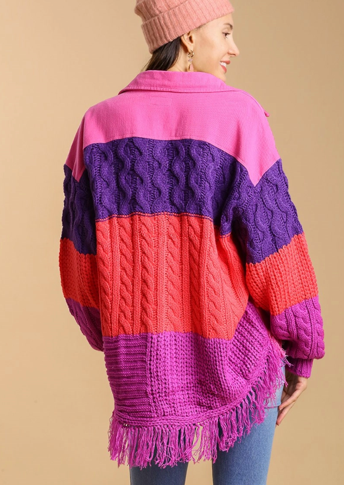 Candy Striped Knit Jacket