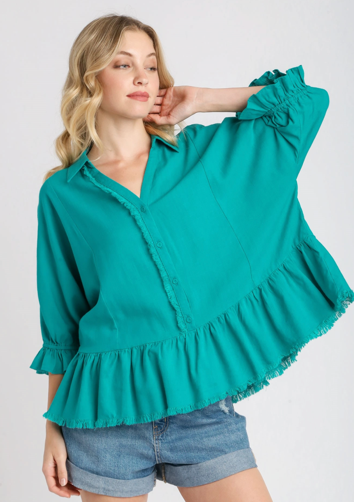 Button Down Linen Top