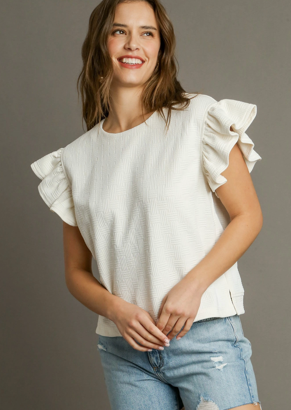 Ruffle Sleeve Blouse