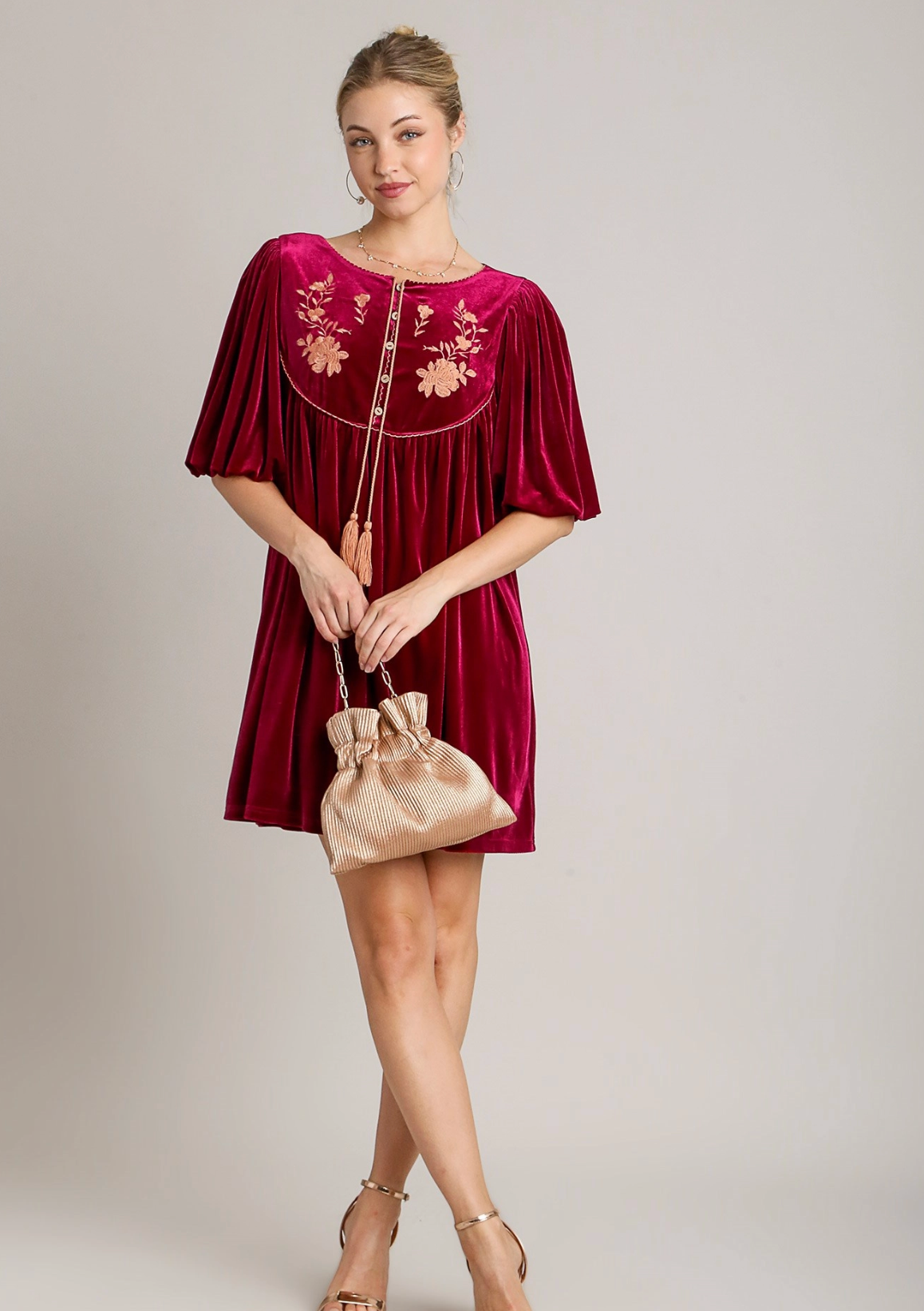 Velvet Petal Holiday Dress