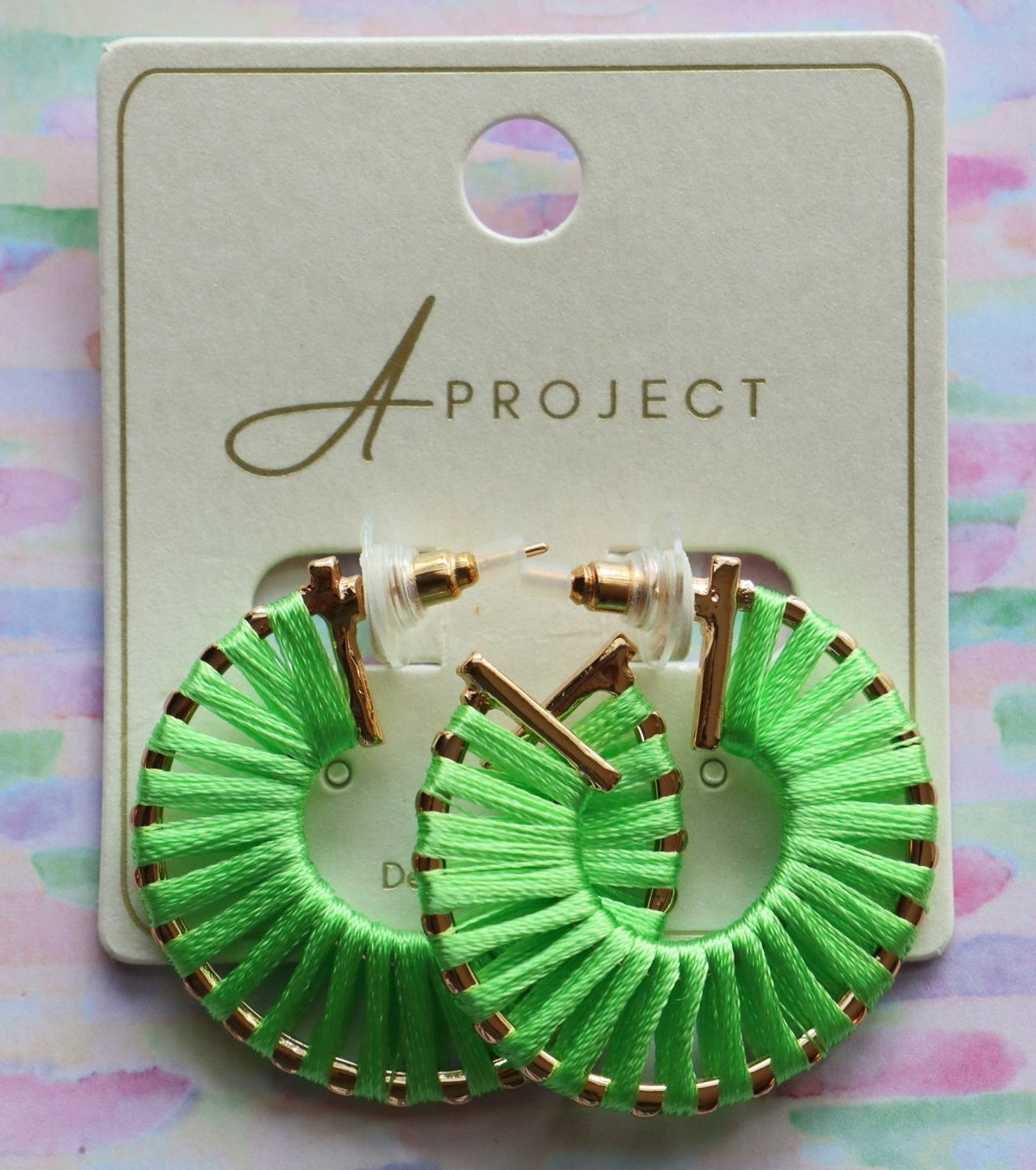 Threaded Hoop Earrings