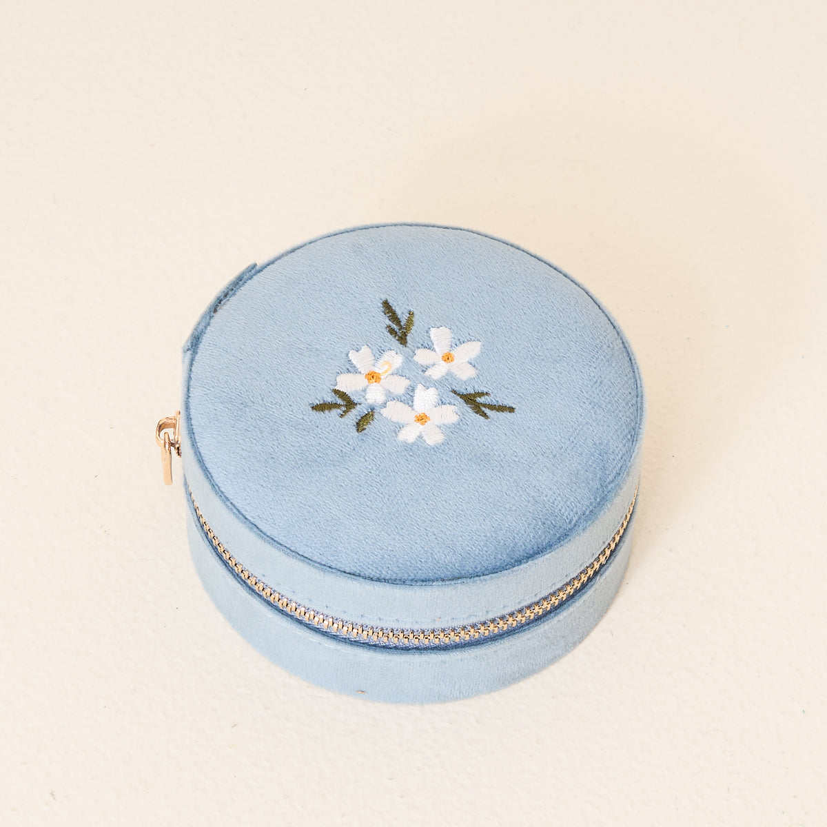 Round Velvet Jewelry Case