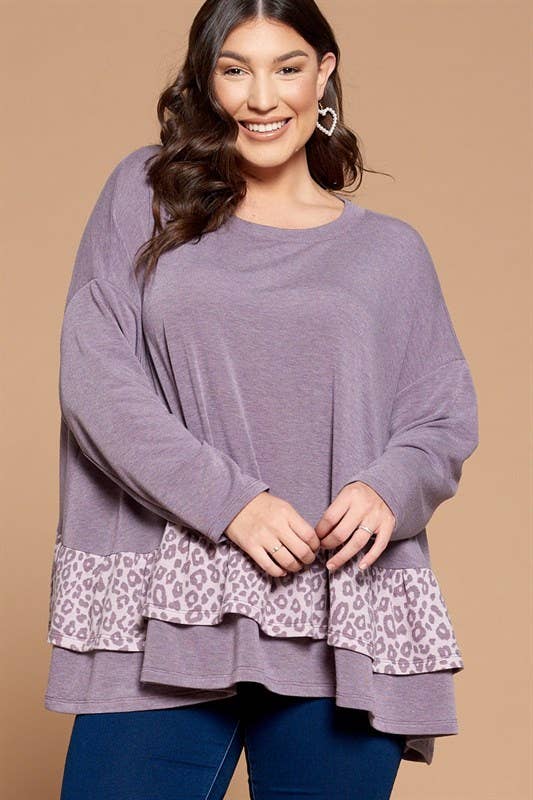 Animal Print Tiered Tunic