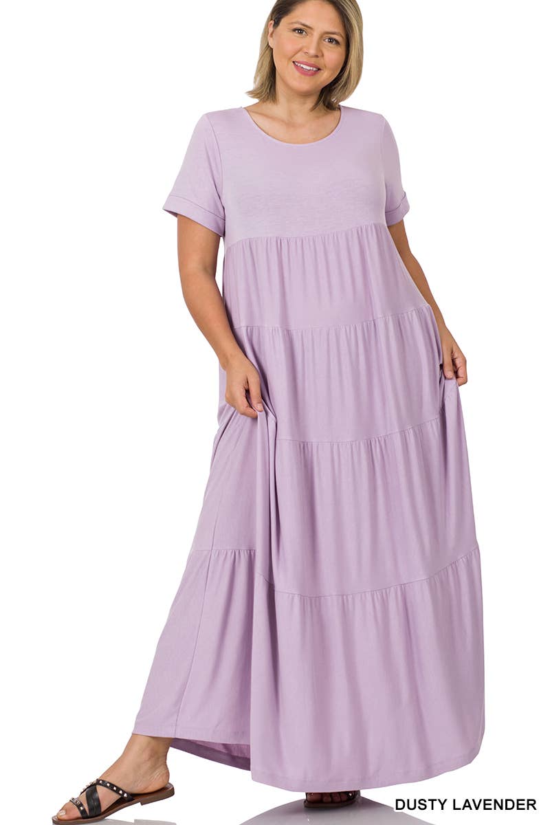 Plus Tiered Maxi Dress