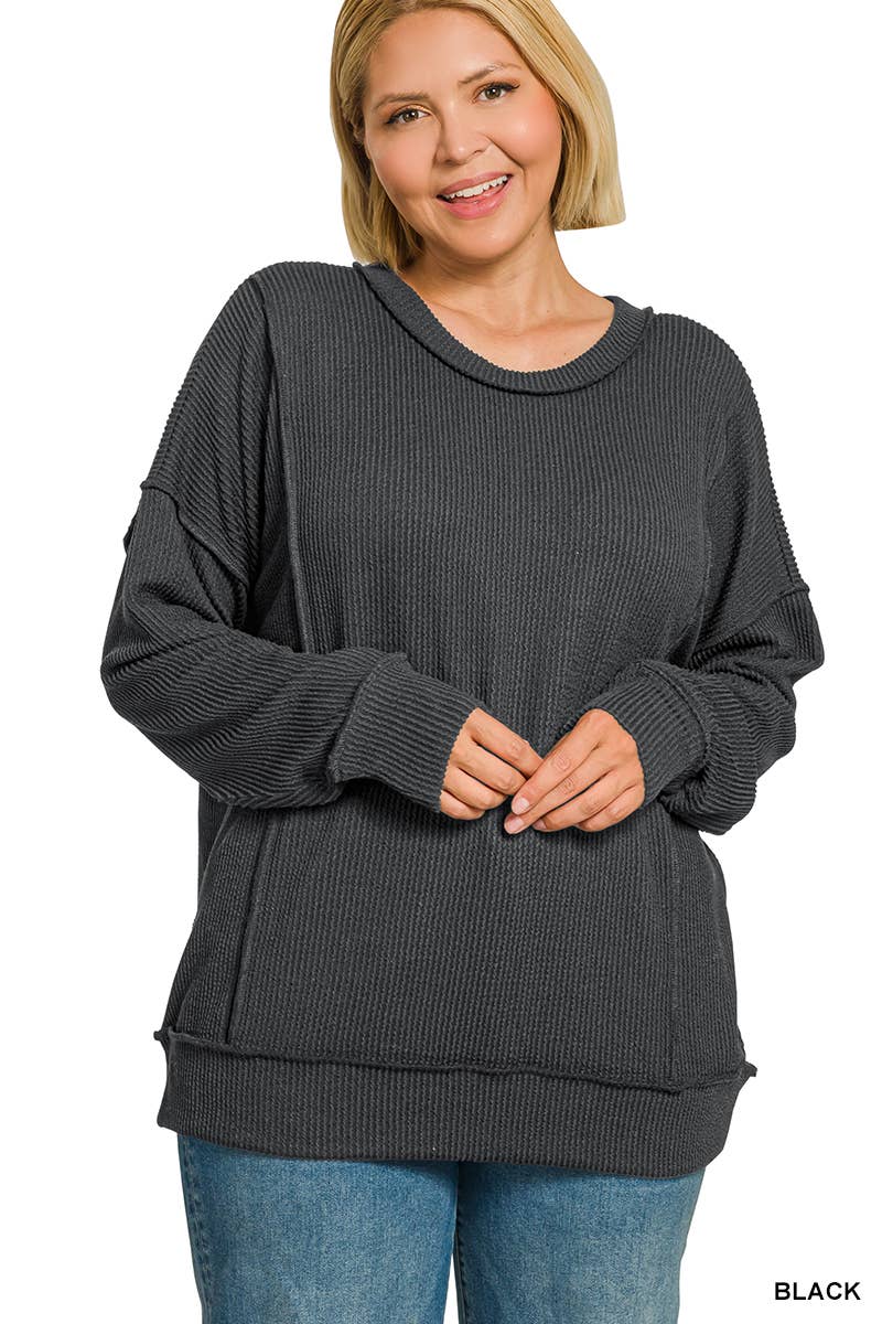 Plus Round Neck Pullover