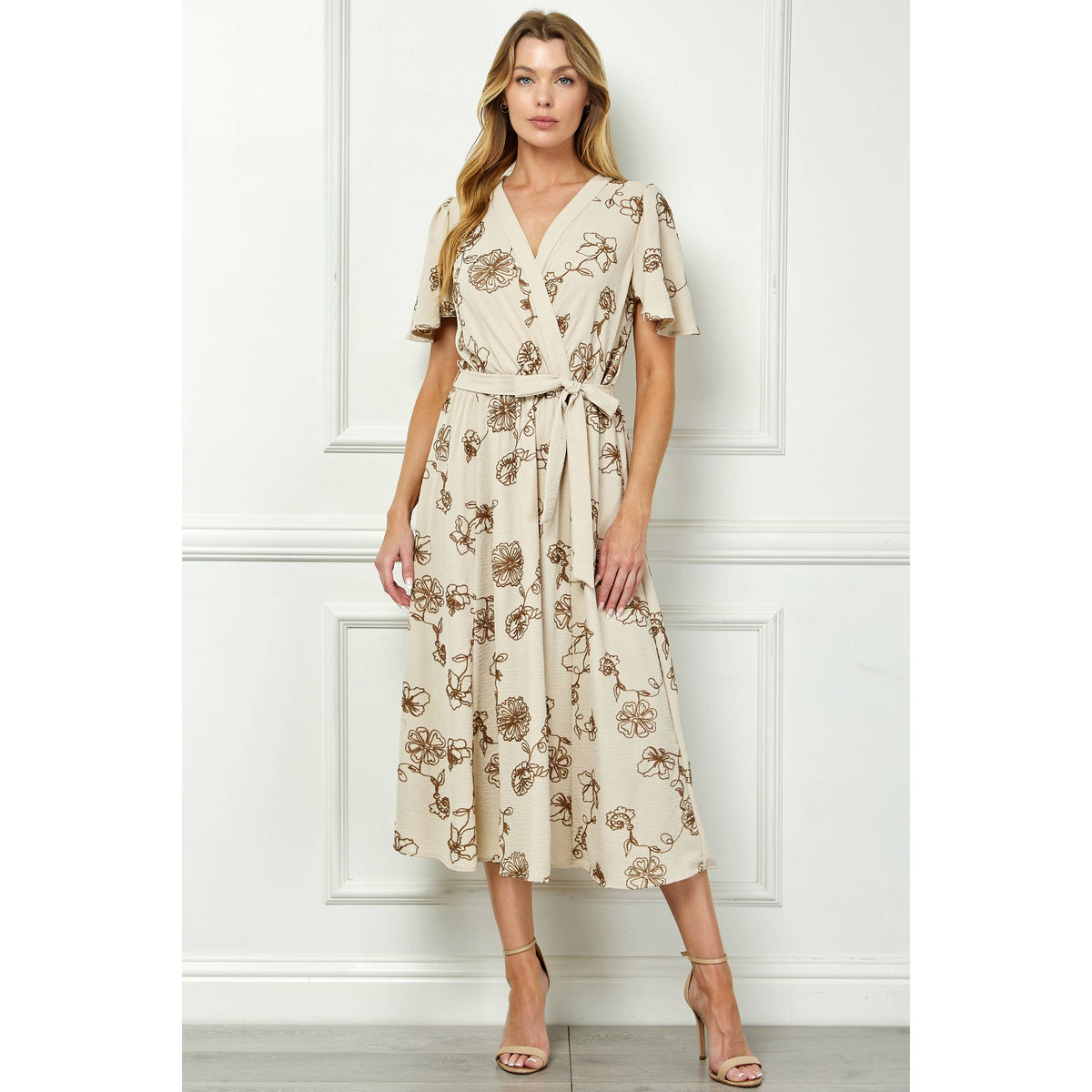 Earthy Embroidered Maxi Dress