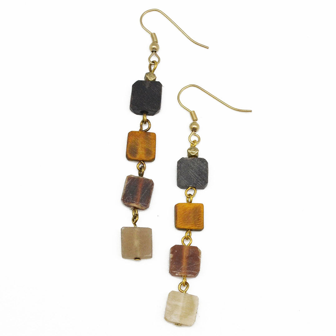 Anju Dangle Square Earrings