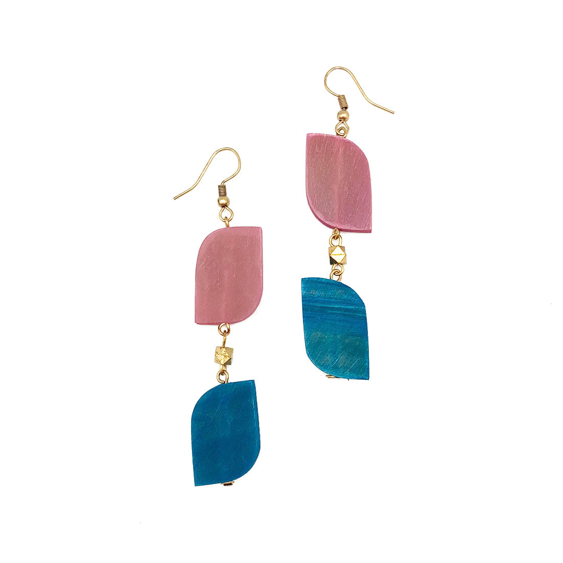 Red & Blue Dangle Earrings