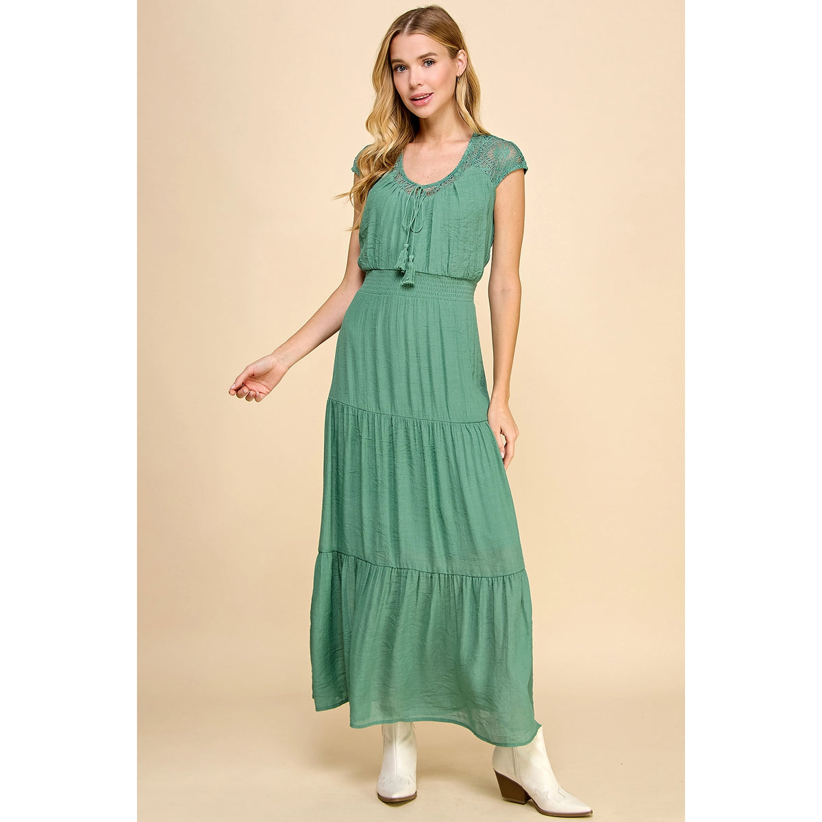 Lace Smocked Dress