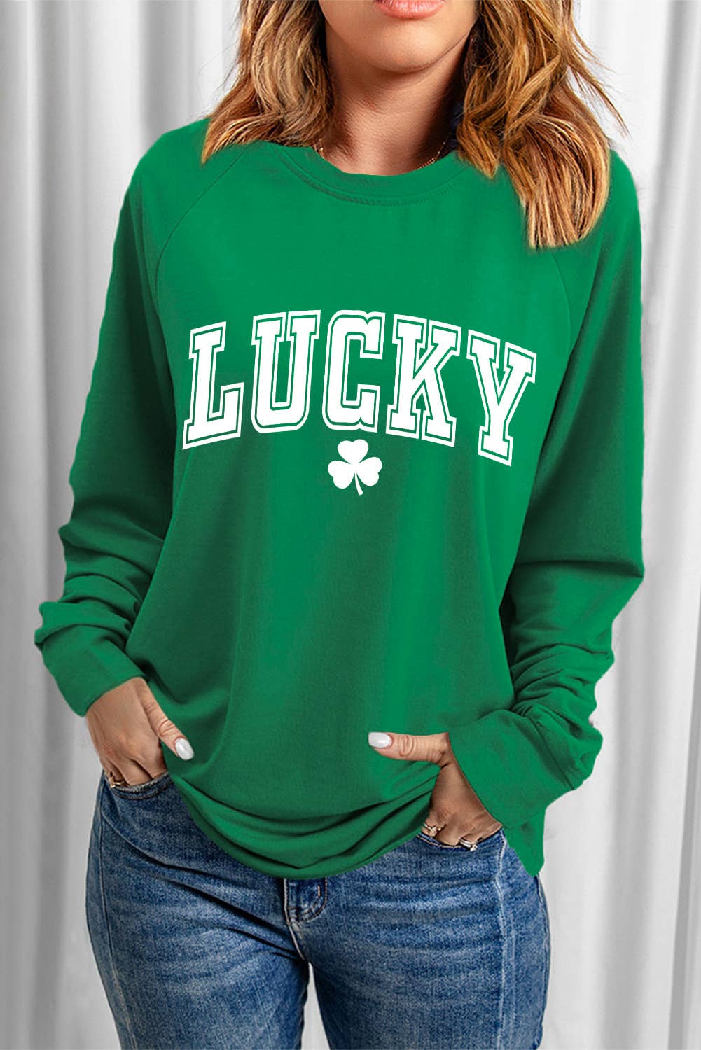 Lucky Clover Graphic Sweatshirt