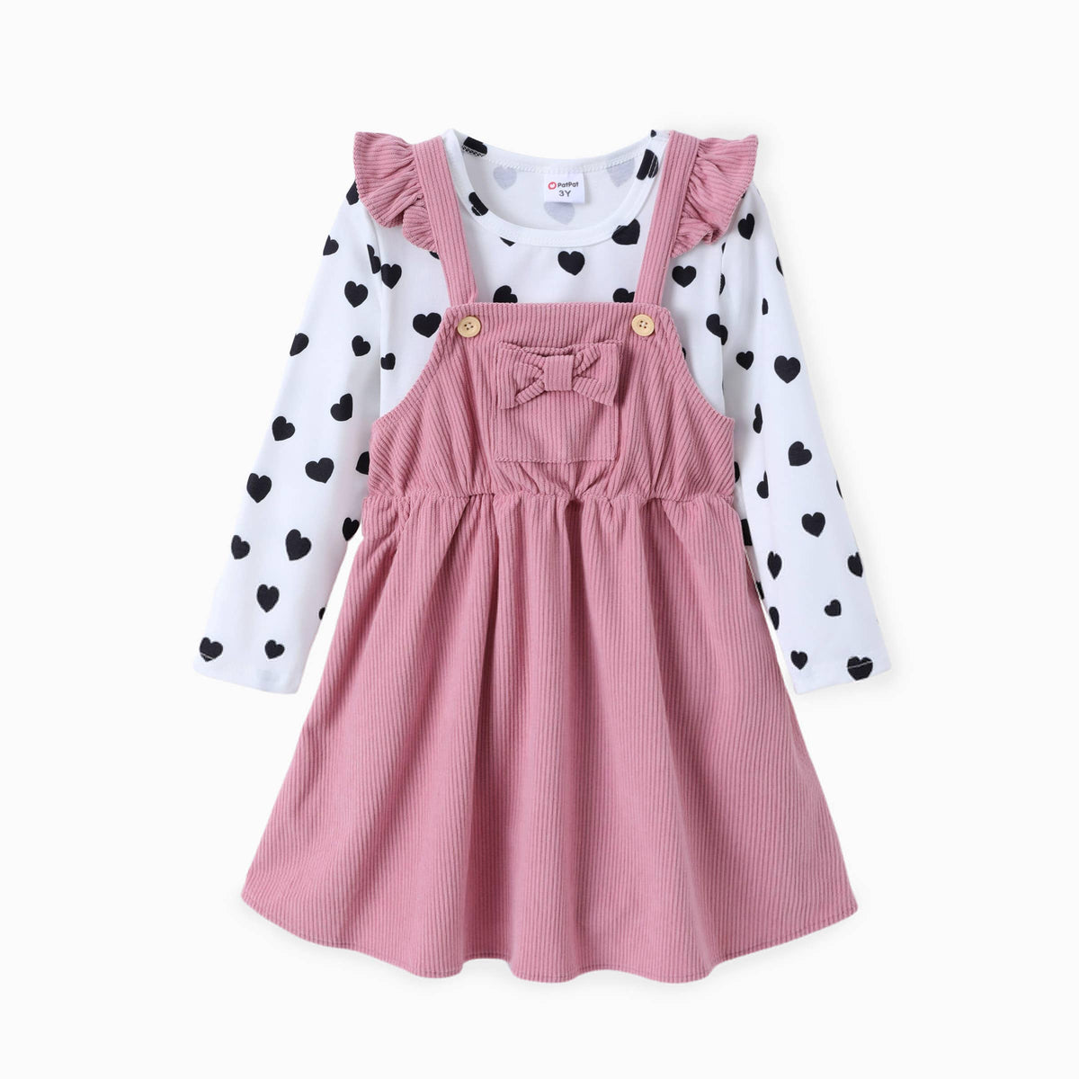 Polka Dot Overall Dress Set