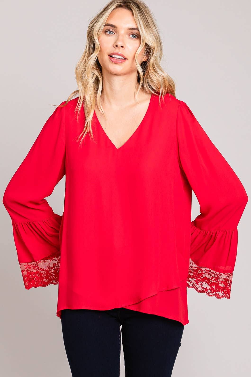 Lace Trim Blouse