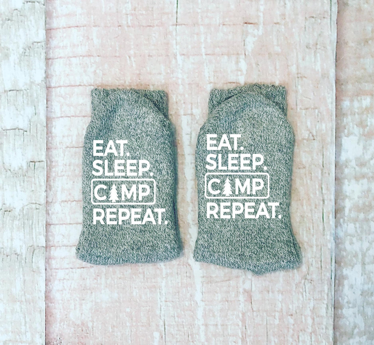 Eat Sleep Camp Repeat Socks