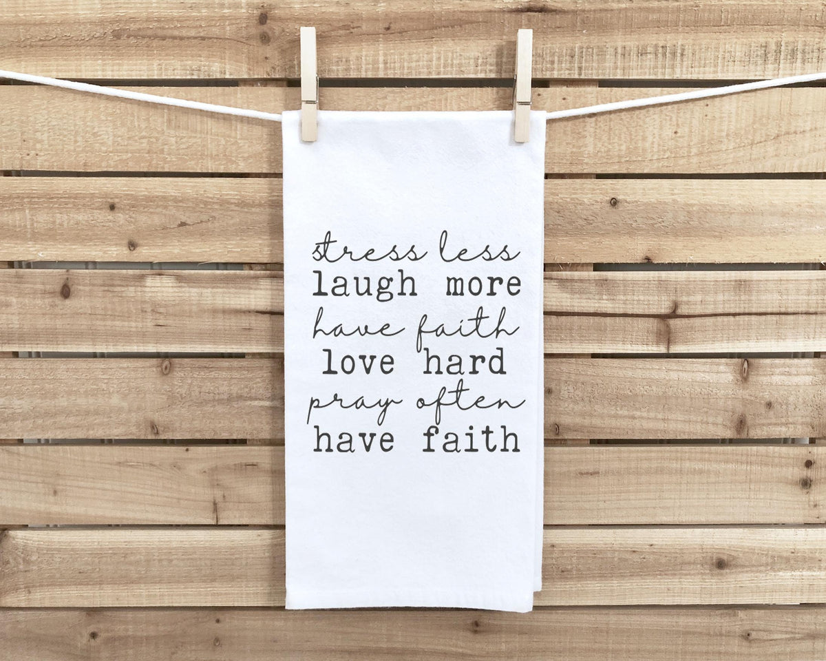 Laugh Love Faith Dish Towel