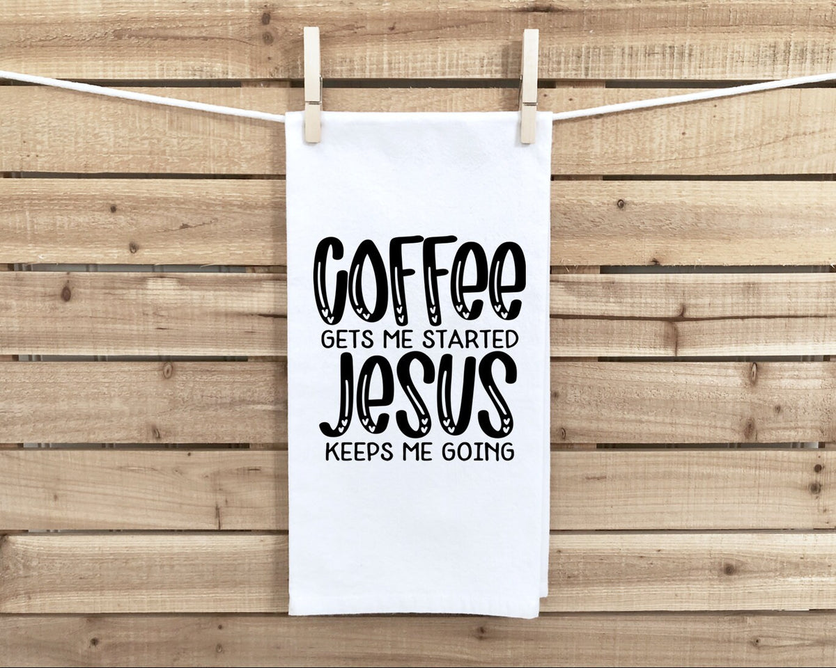 Coffee and Jesus Dish Towel